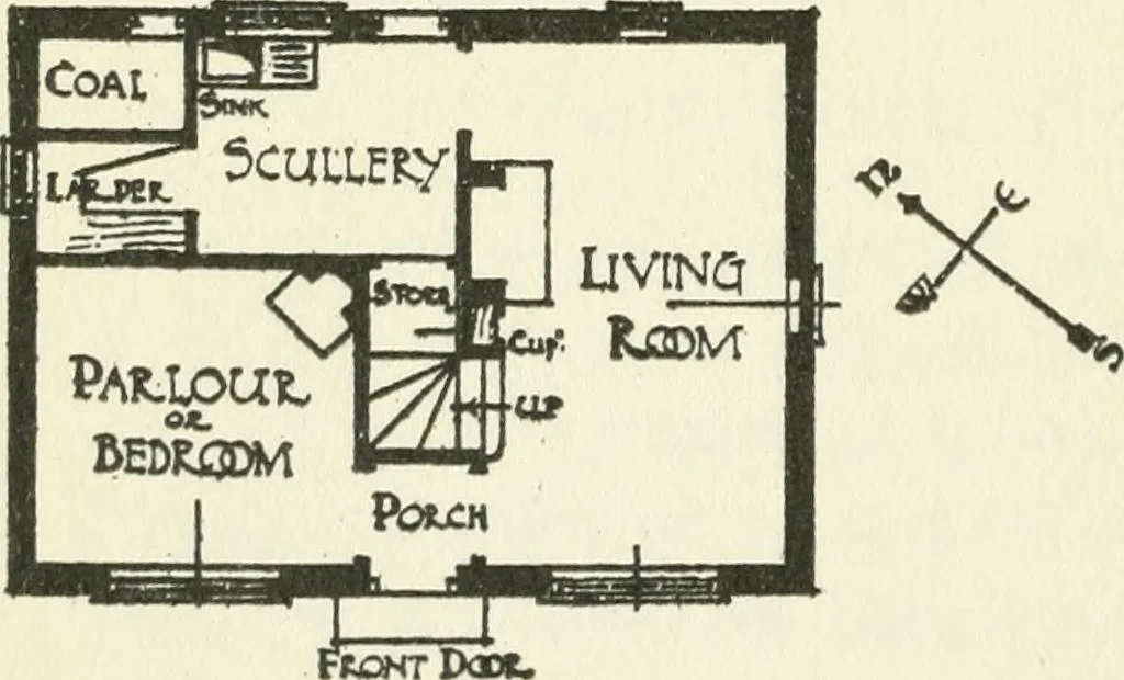 An illustration from The cheap cottage and small house : a manual of economical building, 1913, leaf 151