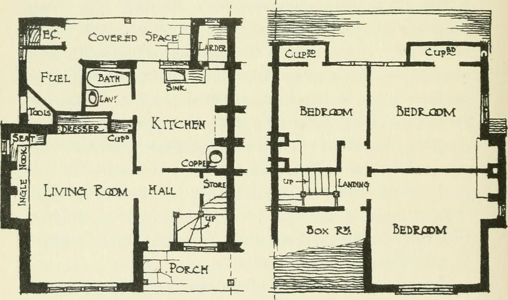 An illustration from The cheap cottage and small house : a manual of economical building, 1913, leaf 165