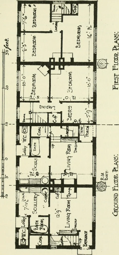 An illustration from The cheap cottage and small house : a manual of economical building, 1913, leaf 176