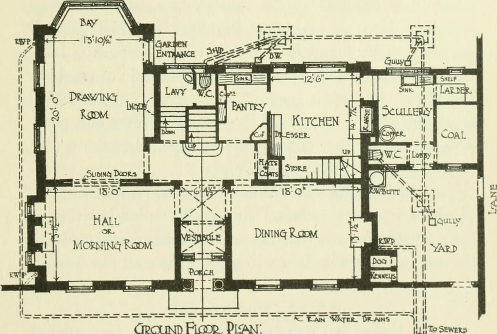 An illustration from The cheap cottage and small house : a manual of economical building, 1913, leaf 46