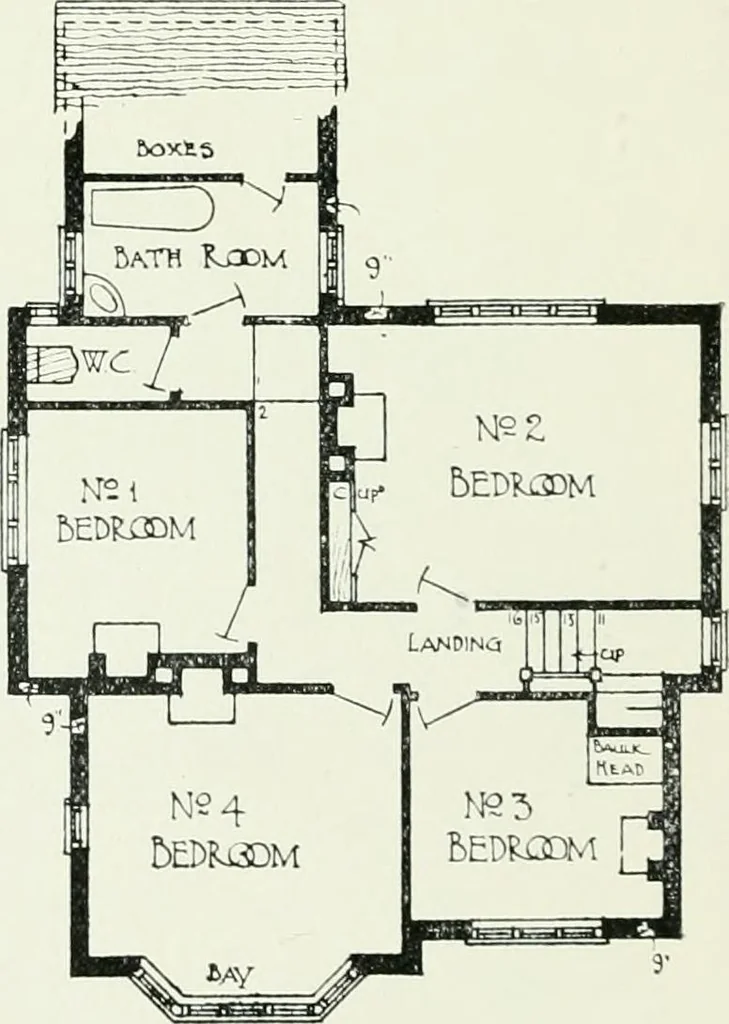 An illustration from The cheap cottage and small house : a manual of economical building, 1913, leaf 51