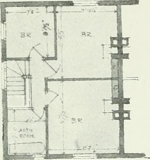 An illustration from The cheap cottage and small house : a manual of economical building, 1913, leaf 61