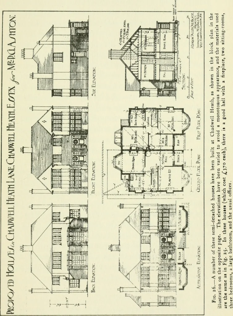 An illustration from The cheap cottage and small house : a manual of economical building, 1913, leaf 68