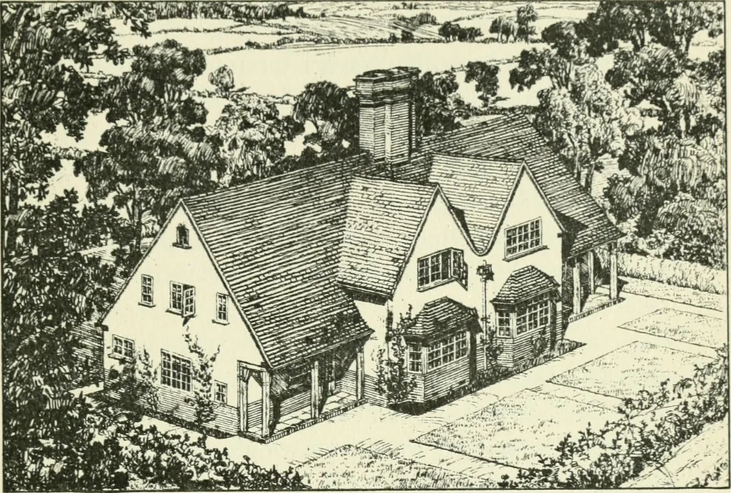 An illustration from The cheap cottage and small house : a manual of economical building, 1913, leaf 72