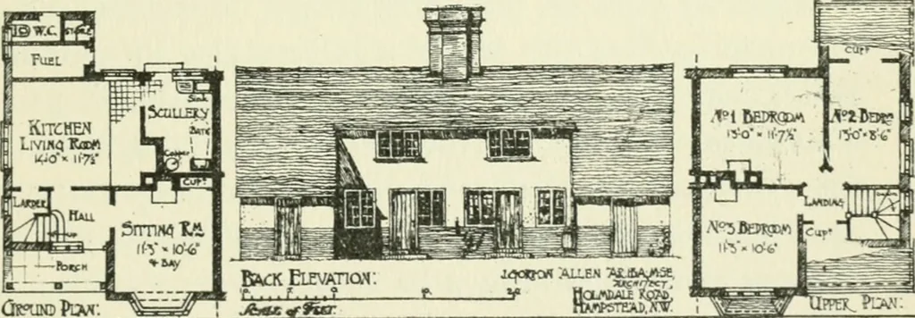 An illustration from The cheap cottage and small house : a manual of economical building, 1913, leaf 72