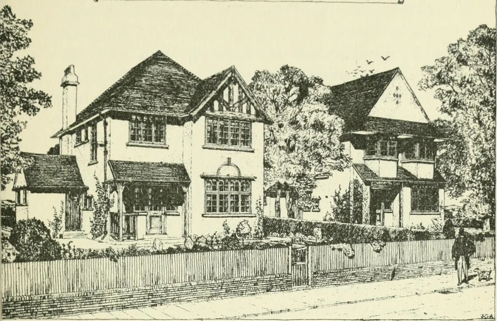 An illustration from The cheap cottage and small house : a manual of economical building, 1913, leaf 76