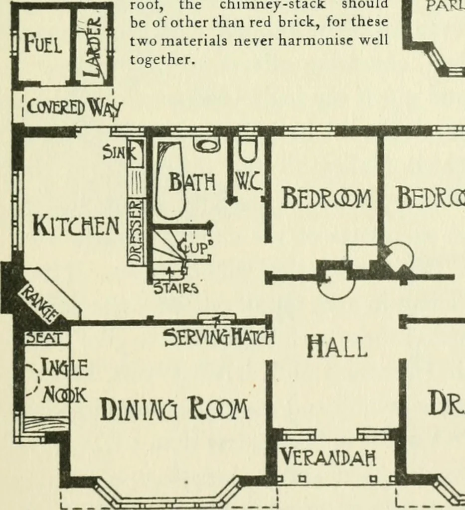 An illustration from The cheap cottage and small house : a manual of economical building, 1913, leaf 90