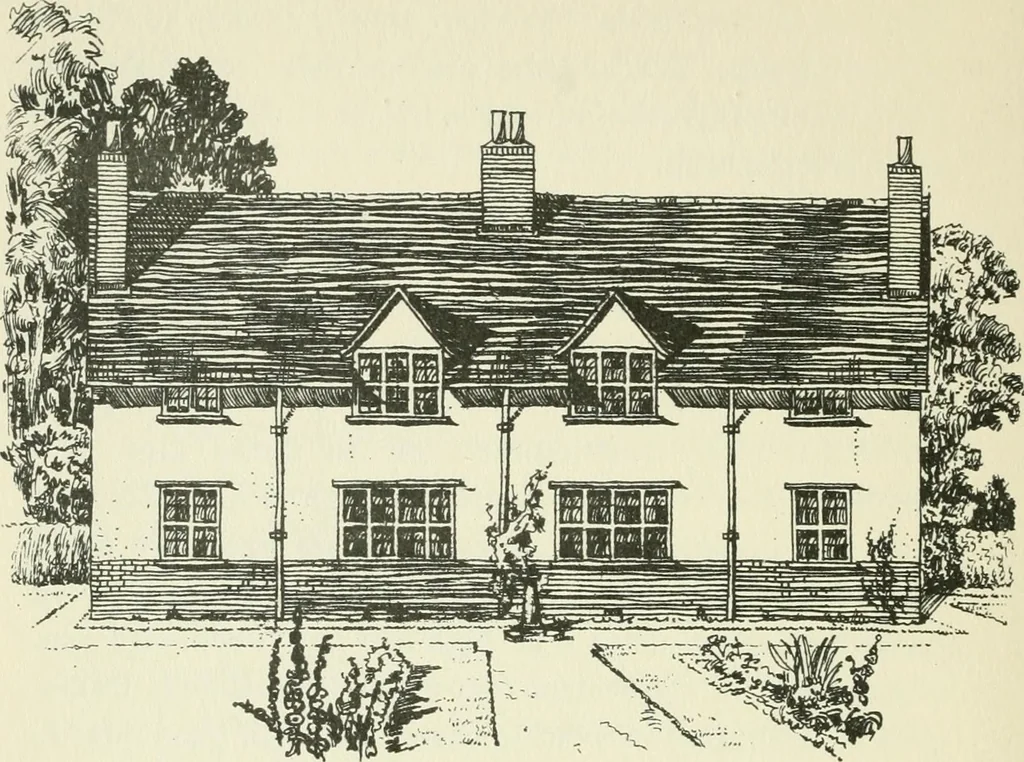An illustration from The cheap cottage and small house : a manual of economical building, 1913, leaf 99
