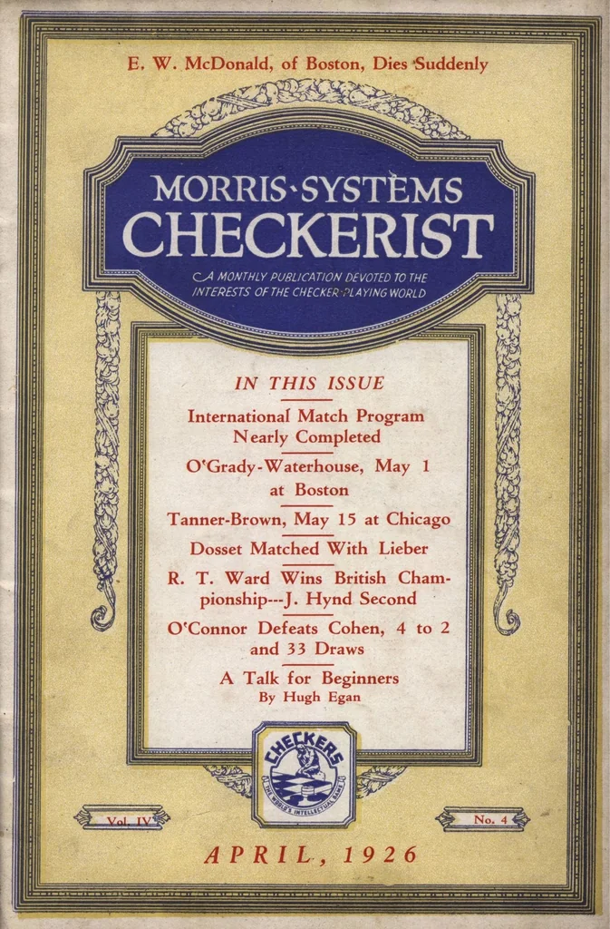 An illustration from The Morris Systems Checkerist (April, 1926), 1926, leaf 0