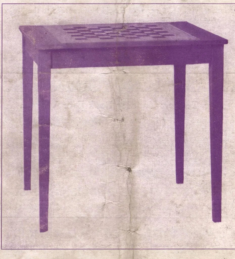 An illustration from The Morris Systems Checkerist (July, 1926), 1926, leaf 27