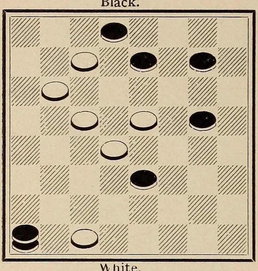 An illustration from Checkers, 1895, leaf 140