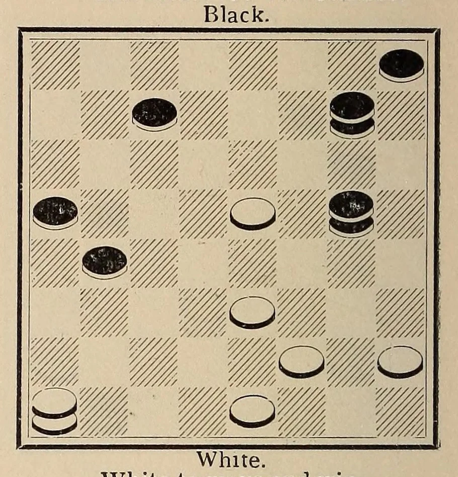 An illustration from Checkers, 1895, leaf 152