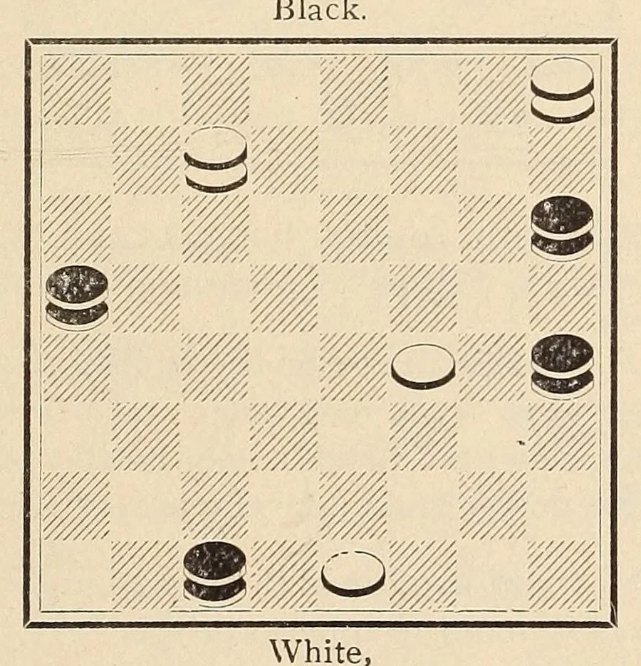 An illustration from Checkers, 1895, leaf 181