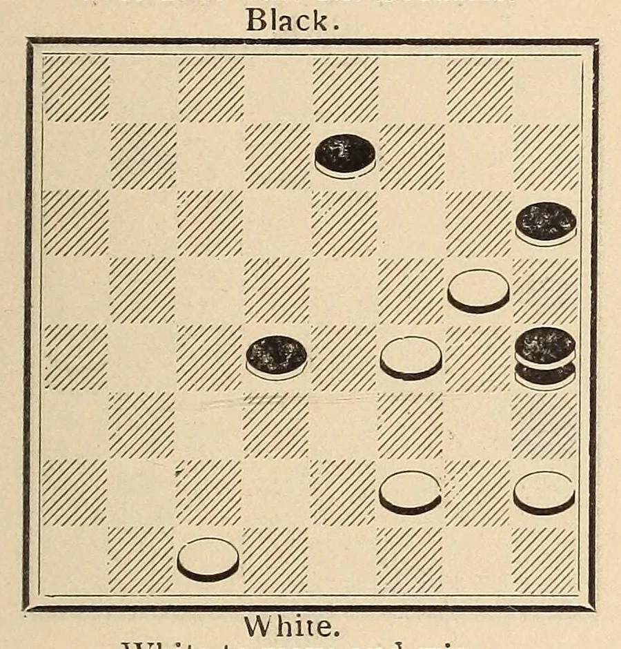 An illustration from Checkers, 1895, leaf 191