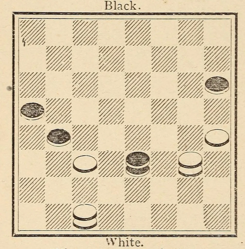 An illustration from Checkers. Stearns' book of portraits of prominent players of the world, 1900, leaf 200