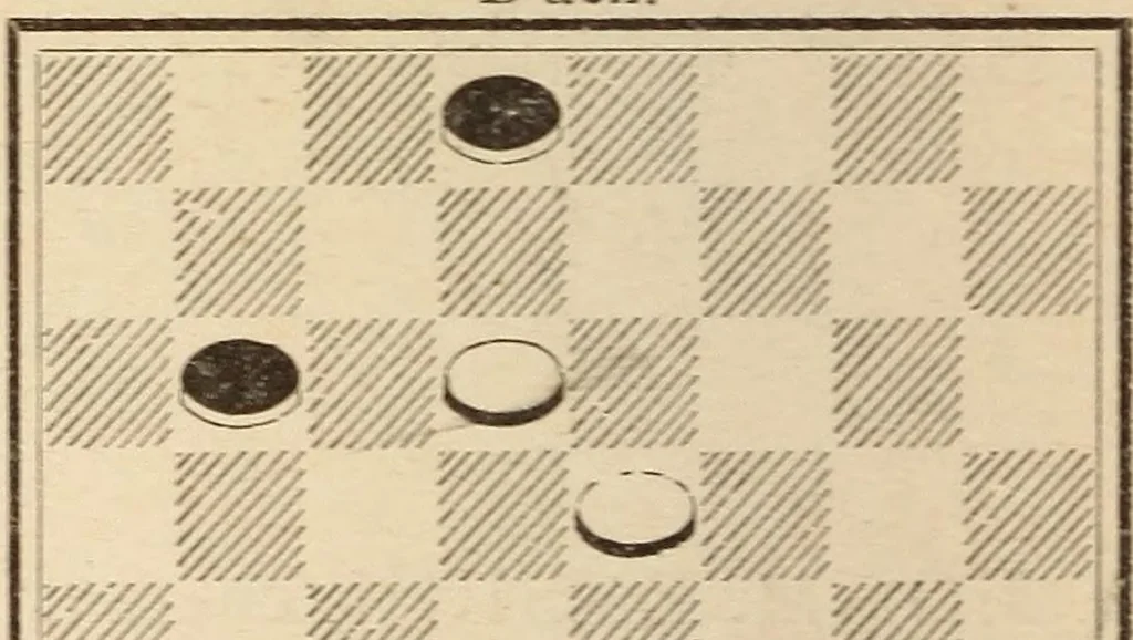 An illustration from Checkers. Stearns' book of portraits of prominent players of the world, 1900, leaf 86