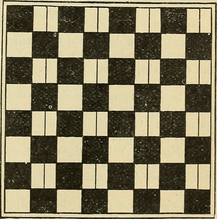 An illustration from Checkers; a treatise on the game, 1896, leaf 28
