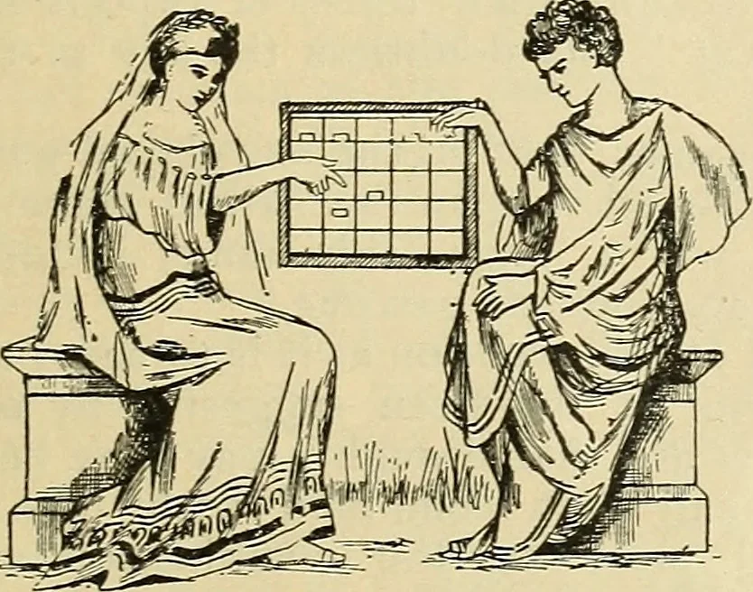 An illustration from Checkers; a treatise on the game, 1896, leaf 4