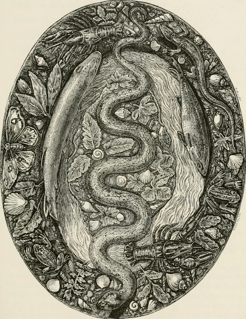 An illustration from Chefs-d'oeuvre des arts industriels; céramique -verrerie et vitraux-émaux-métaux-orfévrerie et bijouterie-tapisserie; deux cents gravures sur bois, 1866, leaf 146
