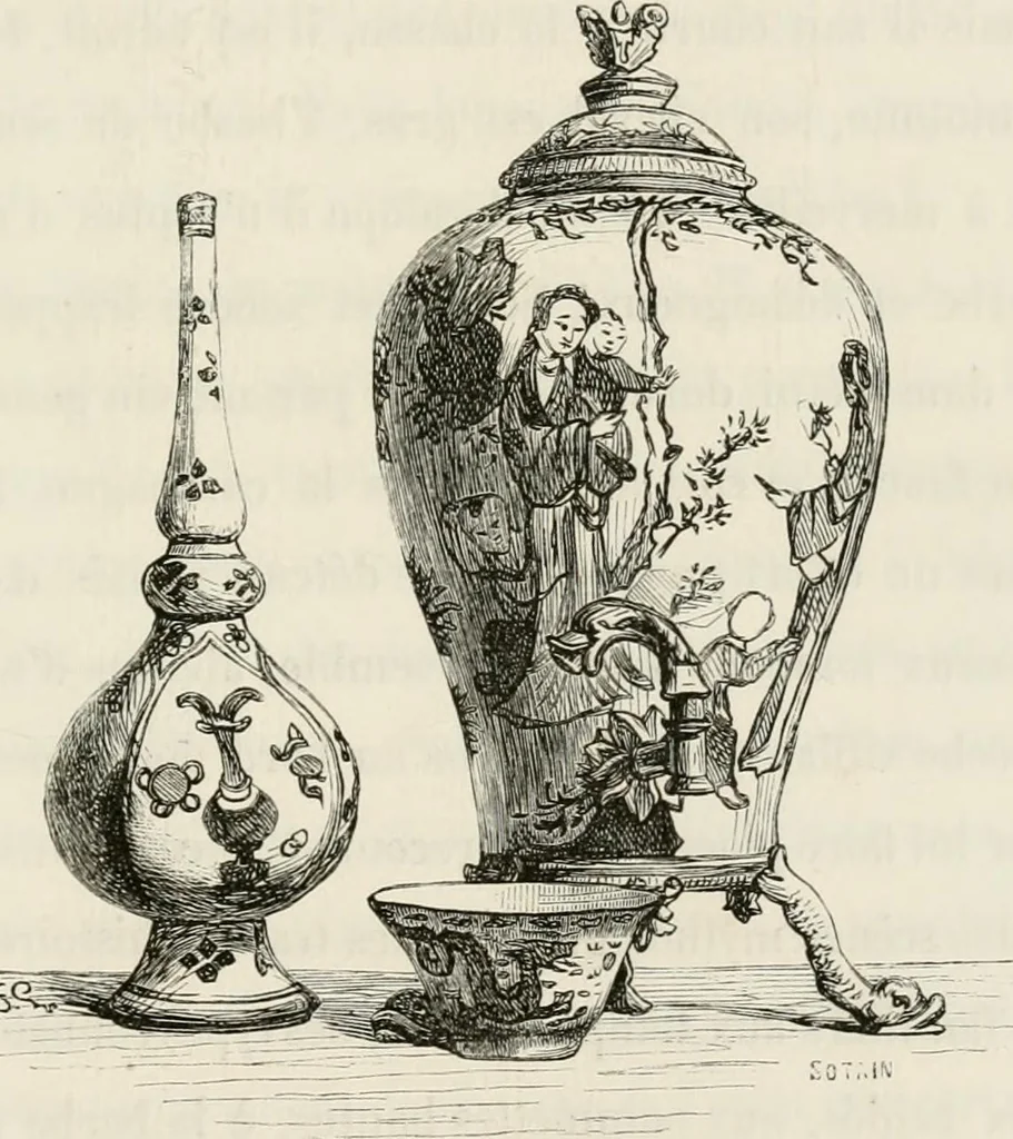 An illustration from Chefs-d'oeuvre des arts industriels; céramique -verrerie et vitraux-émaux-métaux-orfévrerie et bijouterie-tapisserie; deux cents gravures sur bois, 1866, leaf 218