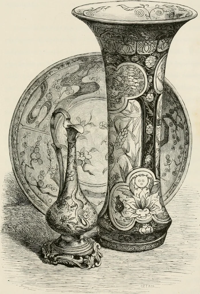 An illustration from Chefs-d'oeuvre des arts industriels; céramique -verrerie et vitraux-émaux-métaux-orfévrerie et bijouterie-tapisserie; deux cents gravures sur bois, 1866, leaf 226