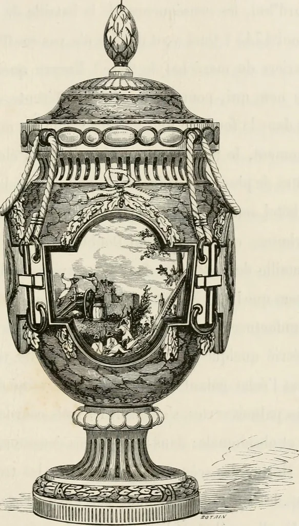 An illustration from Chefs-d'oeuvre des arts industriels; céramique -verrerie et vitraux-émaux-métaux-orfévrerie et bijouterie-tapisserie; deux cents gravures sur bois, 1866, leaf 250