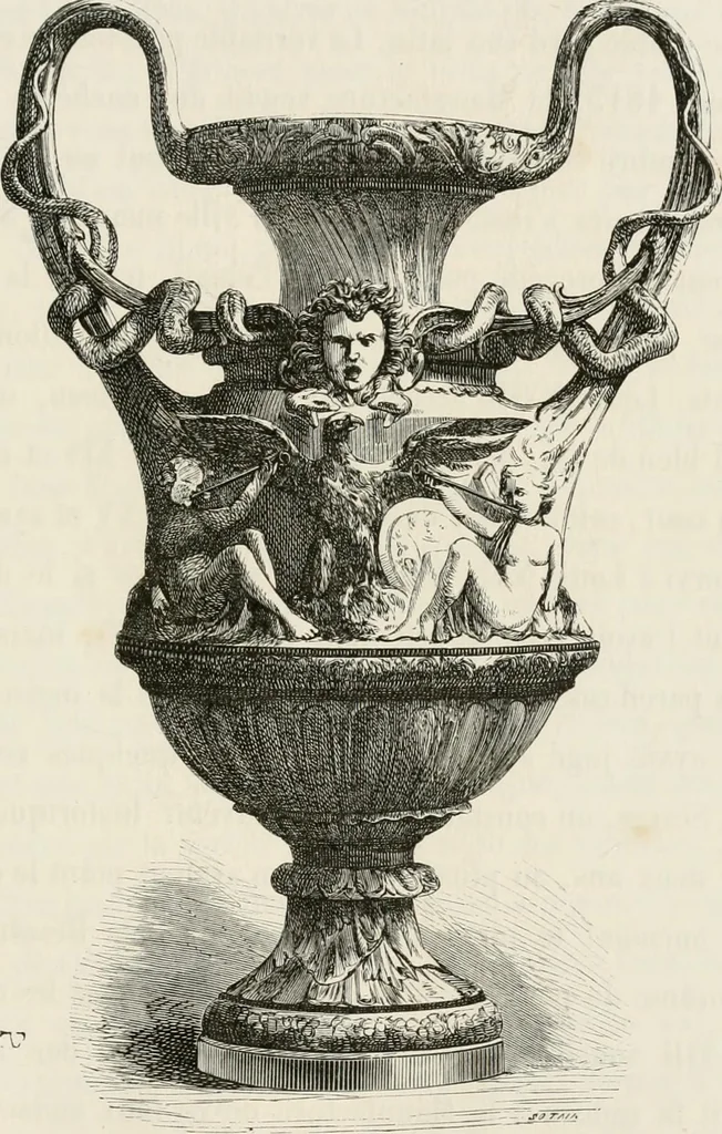 An illustration from Chefs-d'oeuvre des arts industriels; céramique -verrerie et vitraux-émaux-métaux-orfévrerie et bijouterie-tapisserie; deux cents gravures sur bois, 1866, leaf 258