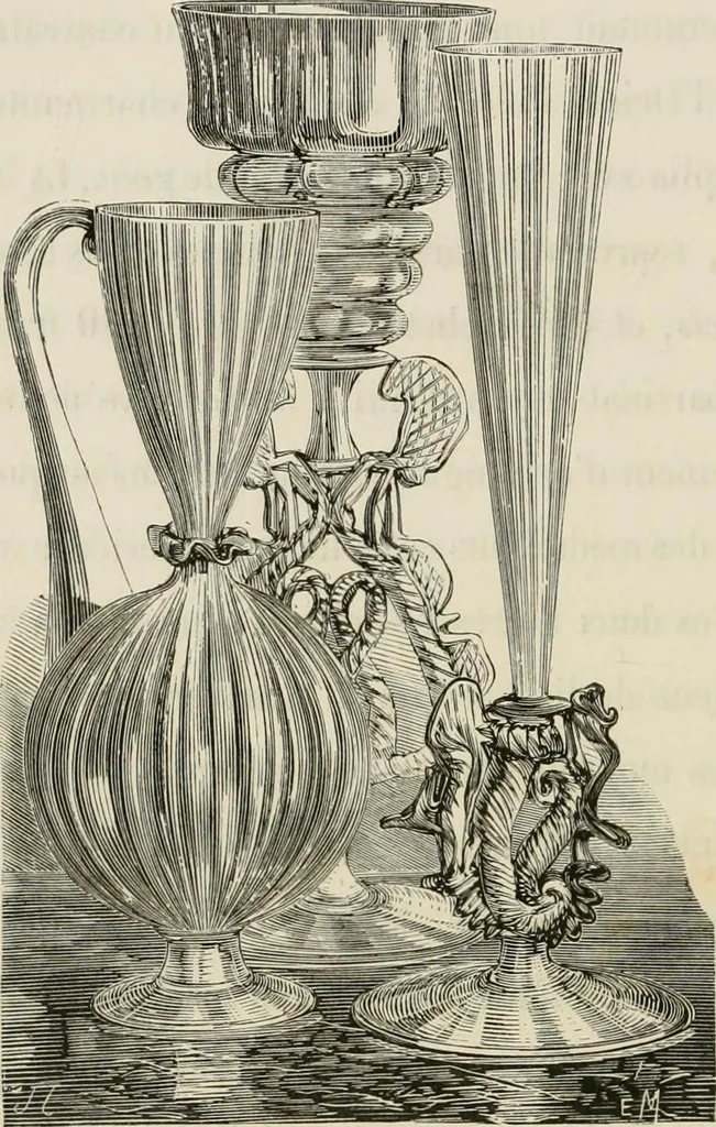 An illustration from Chefs-d'oeuvre des arts industriels; céramique -verrerie et vitraux-émaux-métaux-orfévrerie et bijouterie-tapisserie; deux cents gravures sur bois, 1866, leaf 285