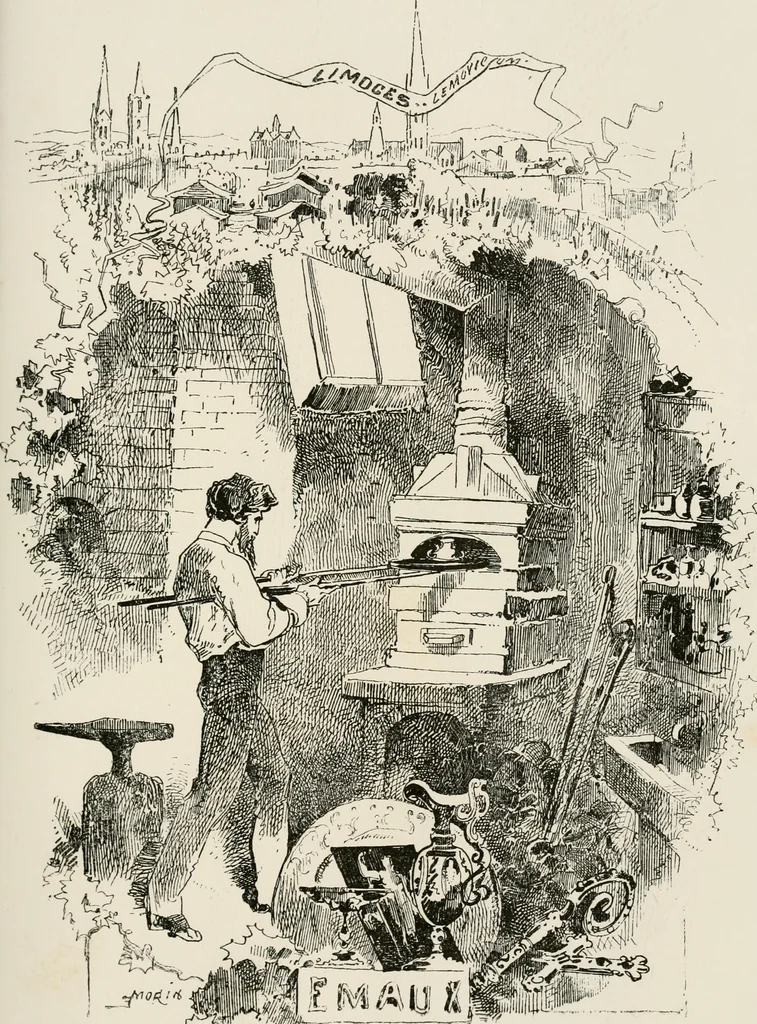 An illustration from Chefs-d'oeuvre des arts industriels; céramique -verrerie et vitraux-émaux-métaux-orfévrerie et bijouterie-tapisserie; deux cents gravures sur bois, 1866, leaf 334