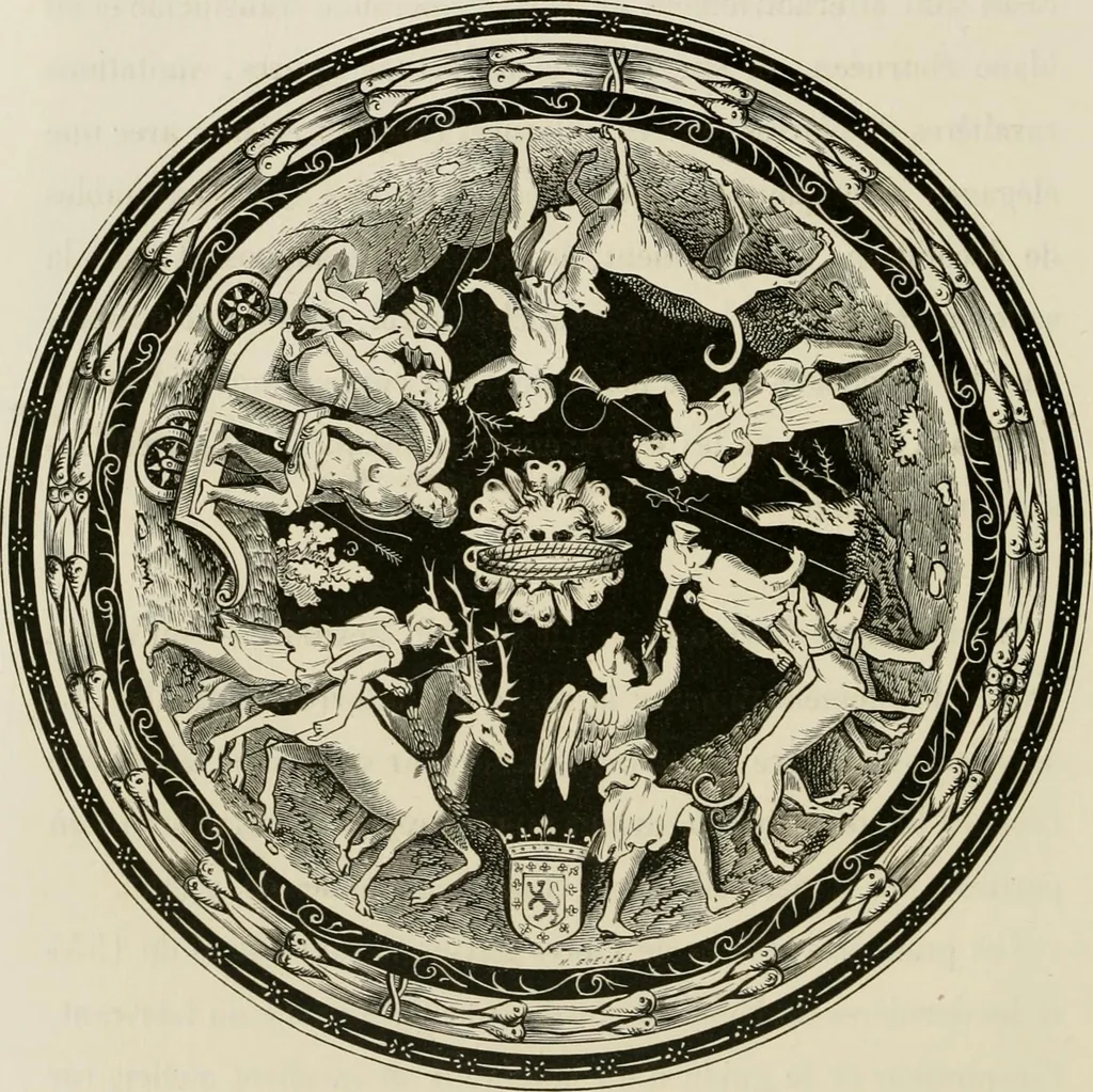 An illustration from Chefs-d'oeuvre des arts industriels; céramique -verrerie et vitraux-émaux-métaux-orfévrerie et bijouterie-tapisserie; deux cents gravures sur bois, 1866, leaf 361
