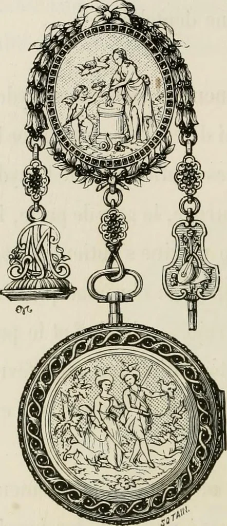 An illustration from Chefs-d'oeuvre des arts industriels; céramique -verrerie et vitraux-émaux-métaux-orfévrerie et bijouterie-tapisserie; deux cents gravures sur bois, 1866, leaf 375