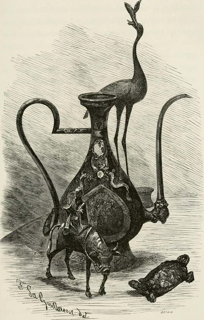 An illustration from Chefs-d'oeuvre des arts industriels; céramique -verrerie et vitraux-émaux-métaux-orfévrerie et bijouterie-tapisserie; deux cents gravures sur bois, 1866, leaf 420