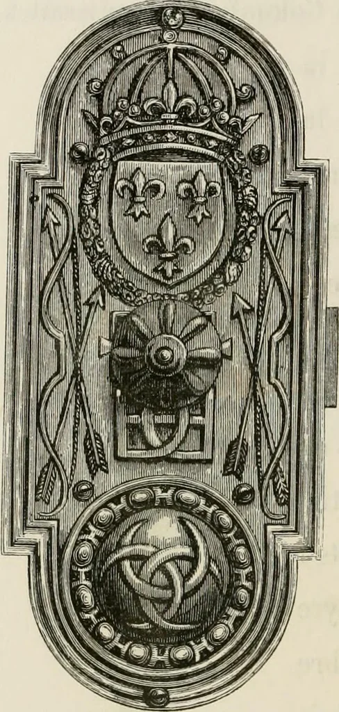 An illustration from Chefs-d'oeuvre des arts industriels; céramique -verrerie et vitraux-émaux-métaux-orfévrerie et bijouterie-tapisserie; deux cents gravures sur bois, 1866, leaf 445