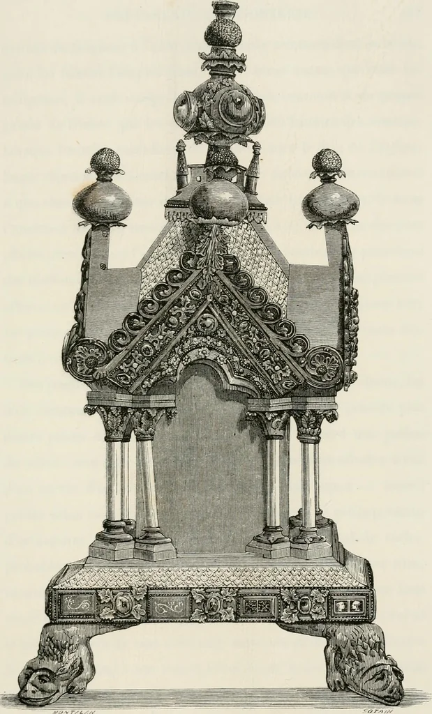 An illustration from Chefs-d'oeuvre des arts industriels; céramique -verrerie et vitraux-émaux-métaux-orfévrerie et bijouterie-tapisserie; deux cents gravures sur bois, 1866, leaf 490