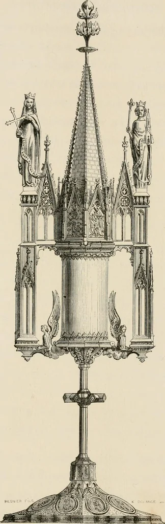 An illustration from Chefs-d'oeuvre des arts industriels; céramique -verrerie et vitraux-émaux-métaux-orfévrerie et bijouterie-tapisserie; deux cents gravures sur bois, 1866, leaf 496