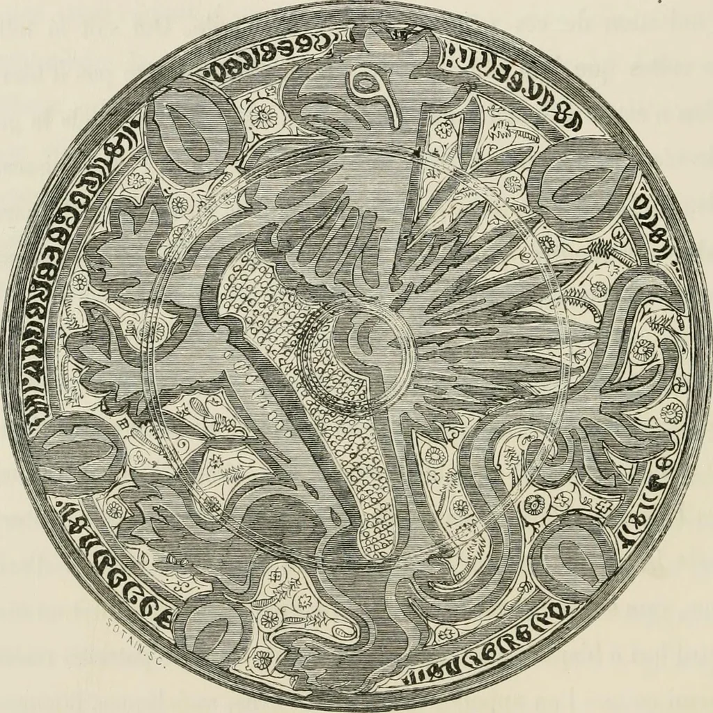 An illustration from Chefs-d'oeuvre des arts industriels; céramique -verrerie et vitraux-émaux-métaux-orfévrerie et bijouterie-tapisserie; deux cents gravures sur bois, 1866, leaf 77