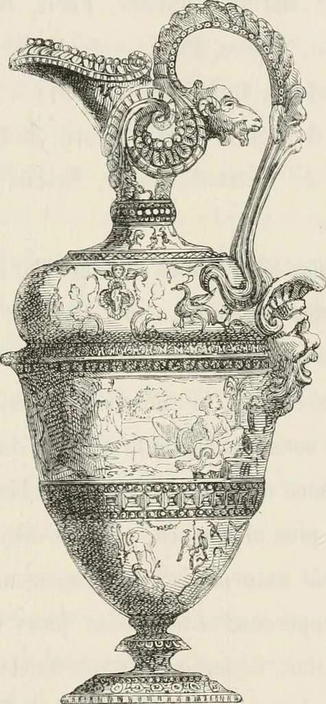 An illustration from Chefs-d'oeuvre des arts industriels; céramique -verrerie et vitraux-émaux-métaux-orfévrerie et bijouterie-tapisserie; deux cents gravures sur bois, 1866, leaf 90