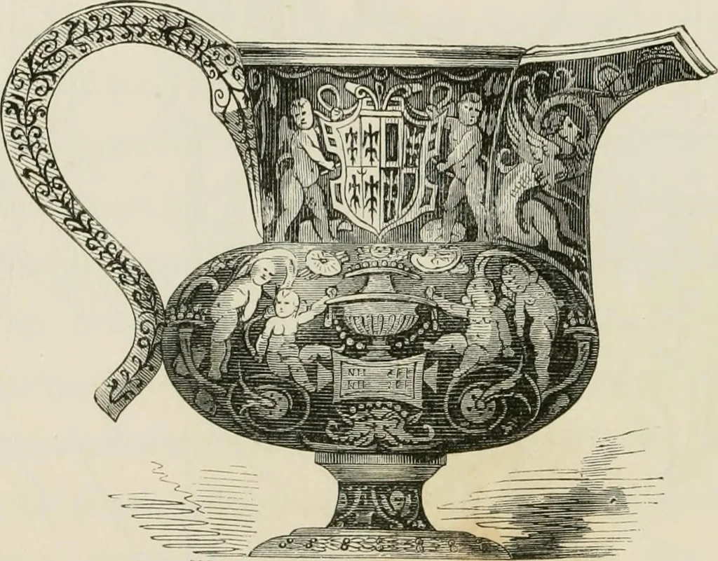 An illustration from Chefs-d'oeuvre des arts industriels; céramique -verrerie et vitraux-émaux-métaux-orfévrerie et bijouterie-tapisserie; deux cents gravures sur bois, 1866, leaf 95