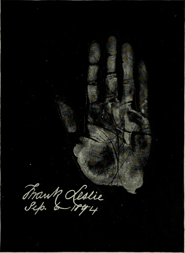 An illustration from Cheiro's language of the hand : complete practical work on the sciences of cheirognomy and cheiromancy, containing the system, rules, and experience of Cheiro [pseud.] fifty-five full-page illustrations, and over two hundred engravings of lines, mounts, and marks, 1900, leaf 238