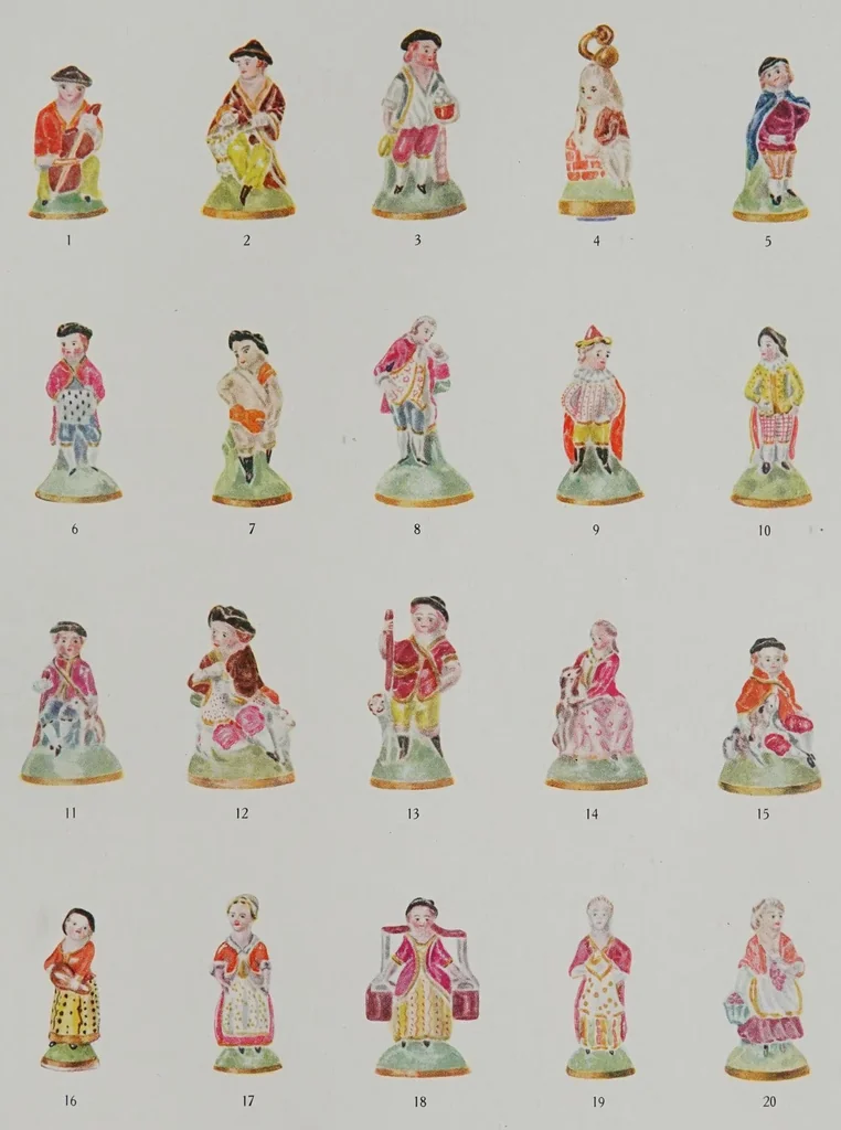An illustration from The Chelsea porcelain toys : scent-bottles, bonbonnieres, etuis, seals and statuettes, made at the Chelsea factory, 1745-1769, & Derby, Chelsea, 1770-1784, 1925, leaf 325
