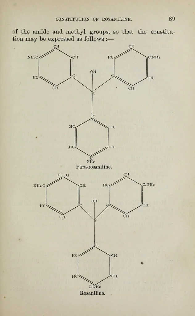 An illustration from The chemistry of the coal-tar colours, 1886, leaf 99