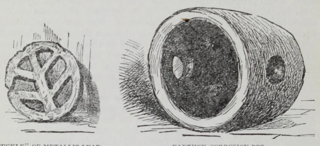 An illustration from The chemistry of paints, or, a partial description of the Harrison white lead, color and chemical works with a practical treatise on painting, 1890, leaf 22
