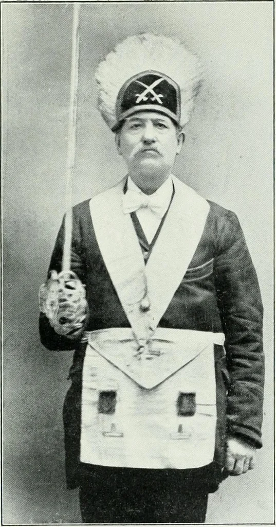 An illustration from Cheshire, its traditions and history, including a record of the rise and progress of freemasonry in this ancient province, 1920, leaf 324
