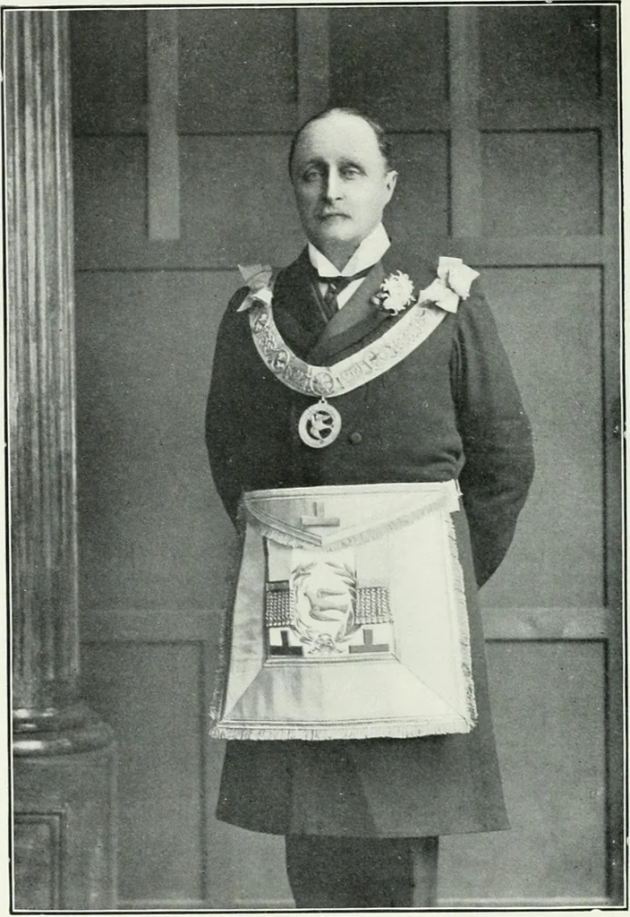 An illustration from Cheshire, its traditions and history, including a record of the rise and progress of freemasonry in this ancient province, 1920, leaf 373