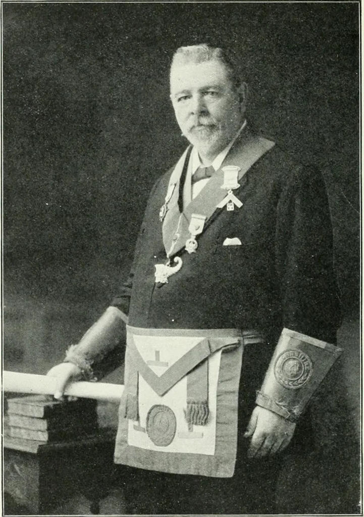 An illustration from Cheshire, its traditions and history, including a record of the rise and progress of freemasonry in this ancient province, 1920, leaf 381