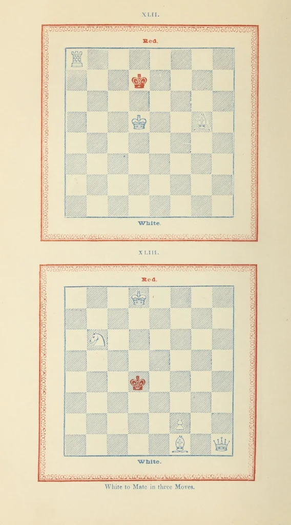 An illustration from The chess Euclid : a collection of two hundred chess problems and end-games, 1849, leaf 40