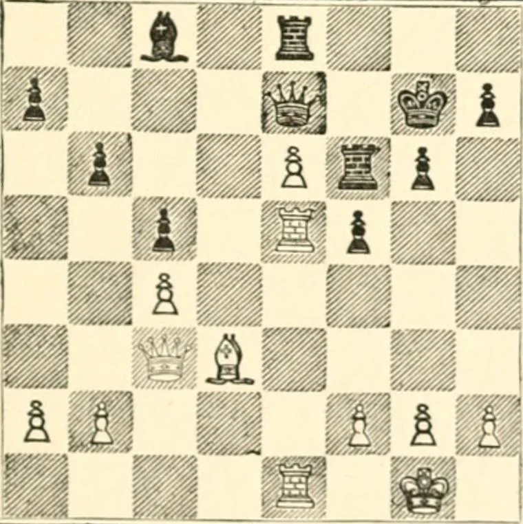 An illustration from Chess fundamentals, 1921, leaf 102