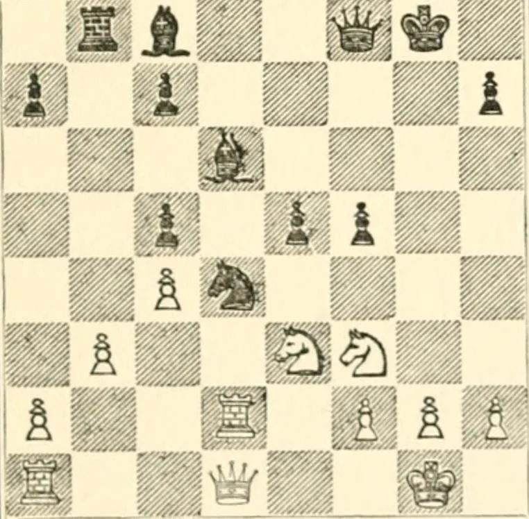 An illustration from Chess fundamentals, 1921, leaf 106