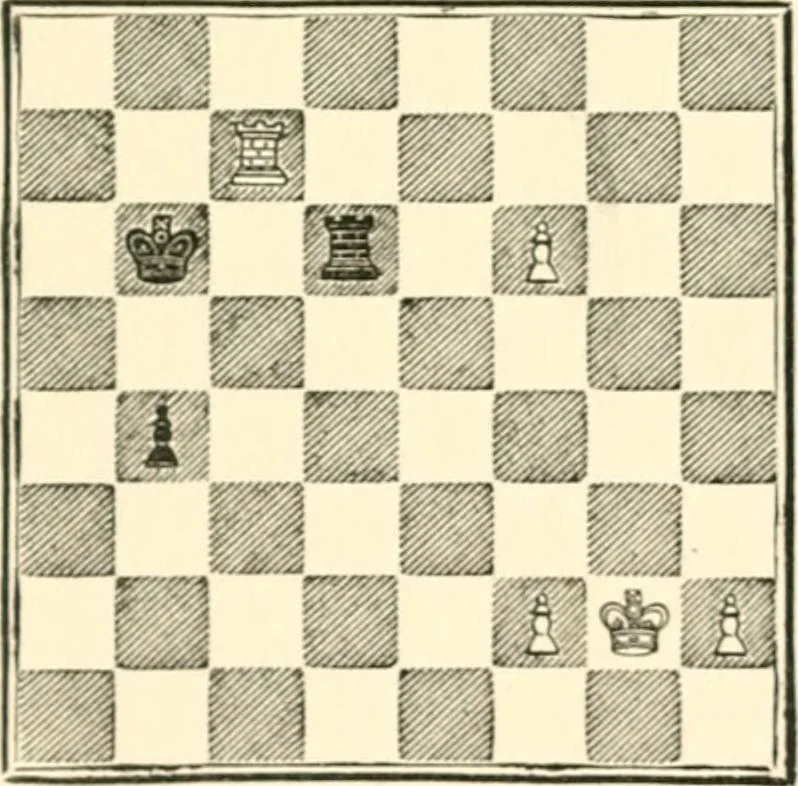 An illustration from Chess fundamentals, 1921, leaf 140