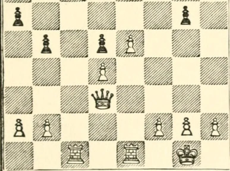 An illustration from Chess fundamentals, 1921, leaf 162